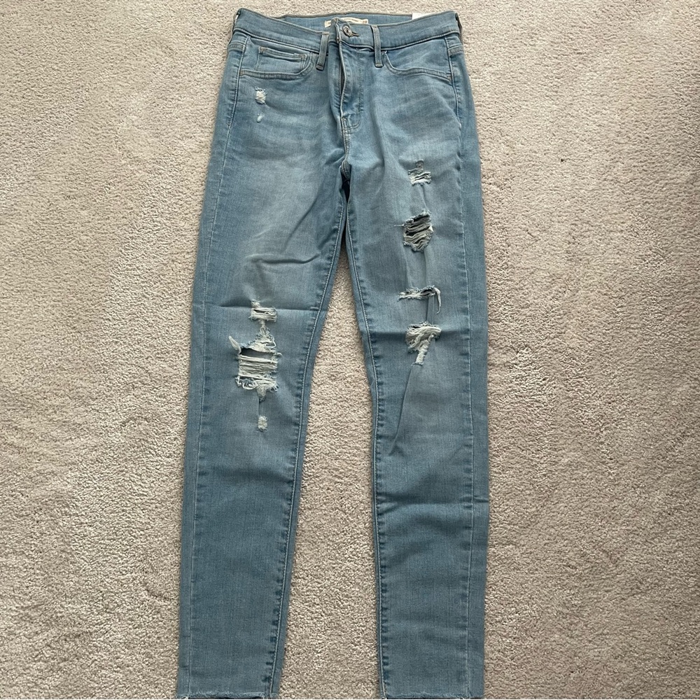 Levi's Women's Distressed Blue Jeans